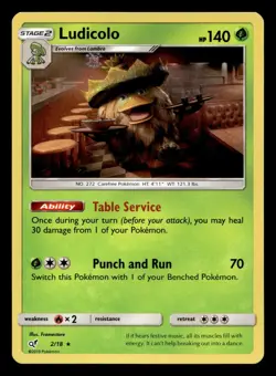 Ludicolo 2/18 Rare Detective Pikachu Holo Pokemon NM - Image 1