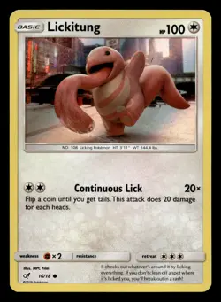 Lickitung 16/18 Common Detective Pikachu Holo Pokemon NM - Image 1