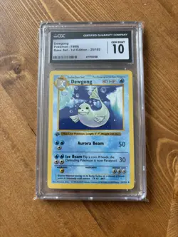 Pokemon Dewgong 025/102 Base Set Shadowless 1st Edition CGC 10 GEM MINT - Image 1