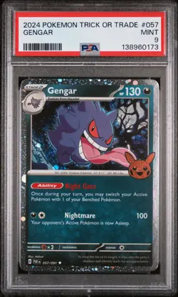 2024 POKEMON TRICK OR TRADE #057 GENGAR PSA 9 - Image 1