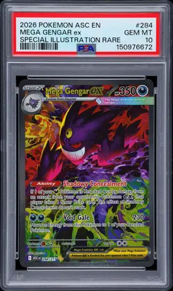 2026 POKEMON ASC EN-ASCENDED HEROES #284 MEGA GENGAR EX PSA 10 - Image 1