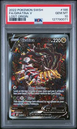 2022 POKEMON SWORD & SHIELD LOST ORIGIN #186 FULL ART/GIRATINA V PSA 10 - Image 1