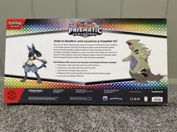 Pokemon Prismatic Evolutions Lucario and Tyranitar EX Premium Collection Sealed - Image 5