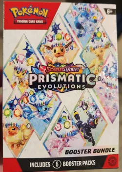 Pokemon Prismatic Evolutions Booster Box 6 Packs Eevee Umbreon Sylveon - Image 1