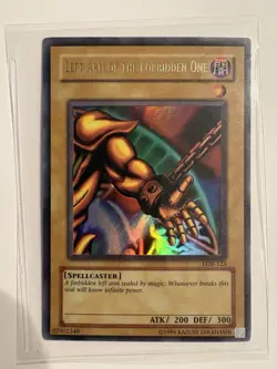Yu-Gi-Oh! Left Arm of the Forbidden One LOB-123 Ultra Rare Holo - Image 1