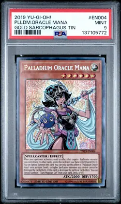 Palladium Oracle Mana TN19-EN004 Secret Rare Yugioh PSA 9 *772 - Image 1