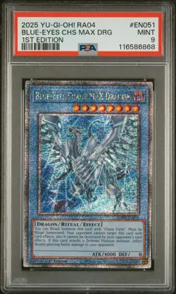 Blue Eyes Chaos Max Dragon RA04-EN051 QCR 1st Edition Yugioh PSA 9 *868 - Image 1