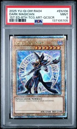 Dark Magician RA04-EN106 1st Edition QCR 8th Yugioh PSA 9 *705 - Image 1