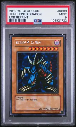 Yu-Gi-Oh! - Tri-Horned Dragon 2024 LOB-K000 PSA 9 - Image 1