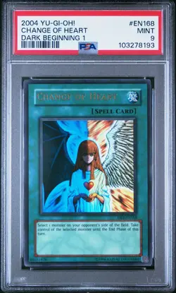 Yu-Gi-Oh! - Dark Beginnings 1 Change of Heart 2004 DB1-EN168 PSA 9 - Image 1