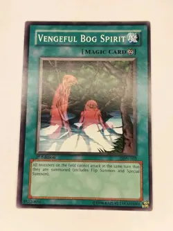 Yu-Gi-Oh! TCG Vengeful Bog Spirit LON-103 1st Edition Common LP - Image 1