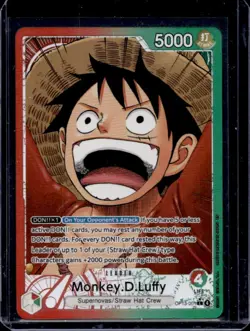 2025 One Piece Carrying On His Will Monkey D. Luffy Leader #OP13-001 - Image 1