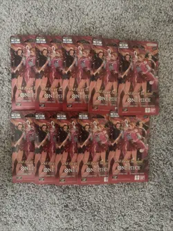 Bandai One Piece Card Game EB-03 Heroines Sleeved Booster Pack Lot of 10 Sealed - Image 1