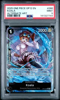 2025 ONE PIECE OP12-LEGACY OF THE MASTER ALTERNATE ART #086 KOALA PSA 9 - Image 1