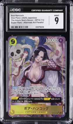 2025 ONE PIECE THE AZURE SEA'S SEVEN JPN #OP14-112 BOA HANCOCK CGC 9 - Image 1