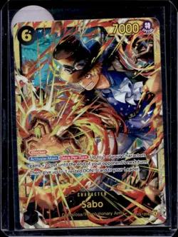 2025 One Piece Carrying On His Will Sabo Secret Rare #OP13-120 - Image 1
