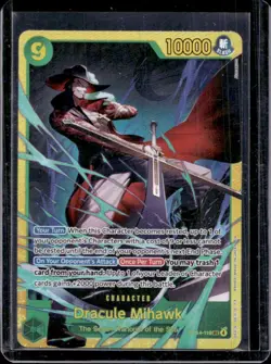 2026 One Piece Azure Sea's Seven Dracule Mihawk Secret Rare Manga Art #OP14-119 - Image 1