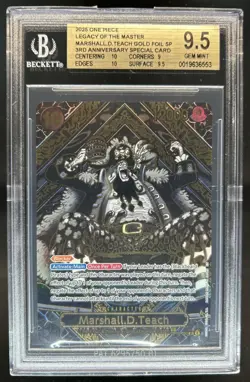 2025 One Piece 3rd Anniversary Marshall D Teach Gold Special #OP09-093 BGS 9.5 - Image 1