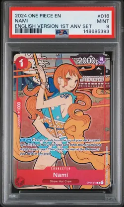2024 ONE PIECE ENGLISH VERSION 1ST ANNIVERSARY SET #016 NAMI PSA 9 - Image 1