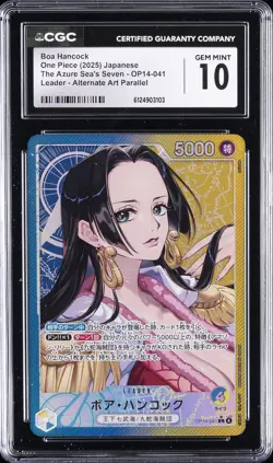 2025 ONE PIECE JPN ALT ART #OP14-041 BOA HANCOCK CGC 10 GEM MINT - Image 1
