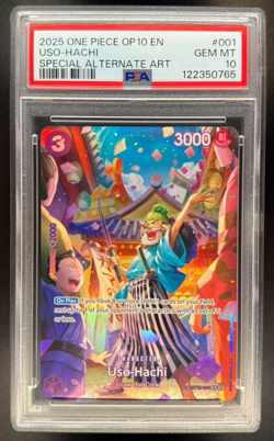 One Piece - Uso-Hachi - OP10 ST18-001 Special Alternate Art set PSA 10 - Image 1