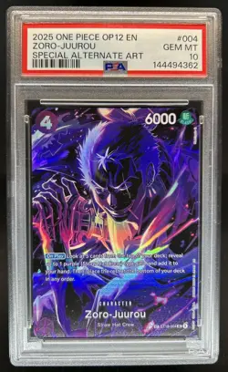 2025 One Piece Legacy of the Master Zoro-Juurou Special Alt Art #ST18-004 PSA 10 - Image 1