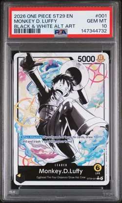 2026 ONE PIECE STARTER DECK ST29-EGGHEAD #001 MONKEY D. LUFFY PSA 10 - Image 1