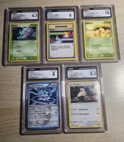 Pokemon Card Lot of 5x CGC 10-6.5 Graded Slabs English - Image 1