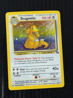 Dragonite 4/62 Fossil Holo Pokemon Card Vintage WOTC ! Excellent LP/NM - Image 1