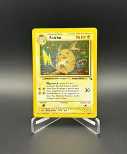 1999 Pokemon Fossil Raichu Holo Rare Card #14/62 - Image 1