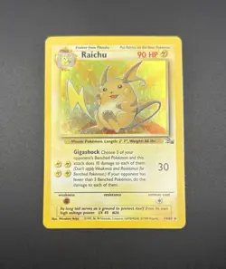 1999 Pokemon Fossil Raichu Holo Rare Card #14/62 - Image 3