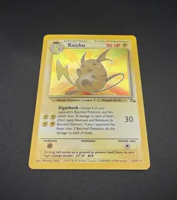 1999 Pokemon Fossil Raichu Holo Rare Card #14/62 - Image 4