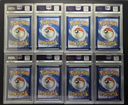 (8) CARD TCG POKEMON MIXED LOT PSA GRADED / Espeon / Poliwhirl / Gyarados etc... - Image 2