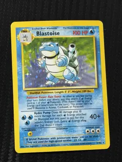 Pokemon Blastoise 2/102 Unlimited Holo Base Set Card 1999 Lightly Played LP - Image 1
