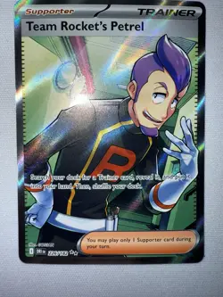 Pokemon Card Team Rocket's Petrel 226/182 Full Art Ultra Rare Destined Rivals NM - Image 1
