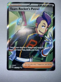 Pokemon Card Team Rocket's Petrel 226/182 Full Art Ultra Rare Destined Rivals NM - Image 2