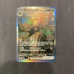 Pokemon TCG Sinistcha ex 210/167 Twilight Masquerade SIR Holo Card NM - Image 1