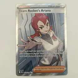 Pokemon Team Rocket's Ariana 224/182 Full Art Trainer Holo Card Stock - Image 1