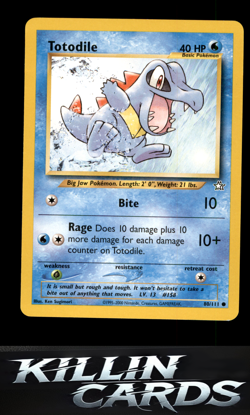 Totodile (80) 080/111 Pokemon Common Neo Genesis Card LP - Image 1