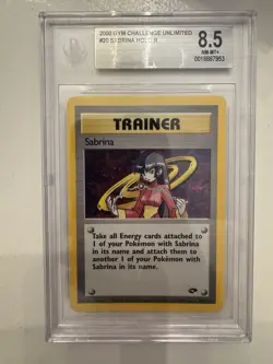 Pokemon TCG Sabrina Trainer Gym Challenge Holo Card 20/132 Rare Beckett 8.5 - Image 1