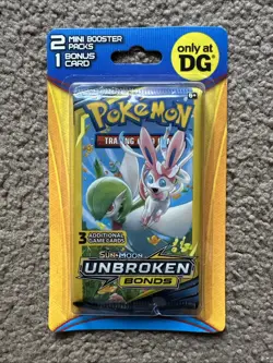 Pokemon - Unbroken Bonds Dollar General - 2 Mini Booster Packs & 1 Bonus Card - Image 1