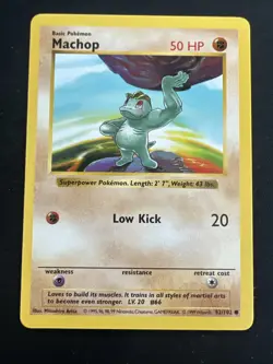 Base Set Vintage Shadowless Pokemon 9 Card Lot - Machoke, Staryu & Weedle - Image 4