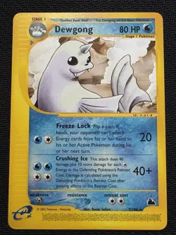 Pokemon TCG Dewgong Skyridge 7/144 Rare Near Mint NM WOTC Vintage E Series Card - Image 1