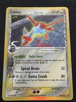 Pokemon TCG Latias EX Delta Species 8/113 Holo Rare Heavily Played HP 2005 Card - Image 1