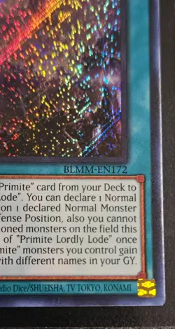 Primite Lordly Lode BLMM-EN172 Battles of Legend Monster Mayhem 1st Yugioh Card - Image 2