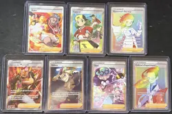 Pokemon TCG Full Art Trainer Card Lot 7 Cards SWSH Era - Image 1