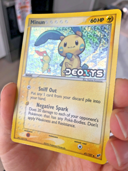 Minun 2005 EX Deoxys 41/107 Reverse Holo Stamped Pokemon Card LP-NM - Image 3