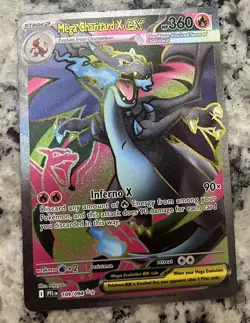 Mega Charzard X EX 109/094 Full Art Pokemon Card Phantasmal Flames!! - Image 1