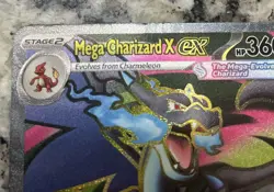 Mega Charzard X EX 109/094 Full Art Pokemon Card Phantasmal Flames!! - Image 3