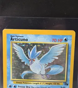 Pokemon TCG Articuno Fossil 2/62 Holo Unlimited Rare Card LP Vintage - Image 3